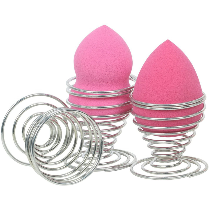 12-x-egg-cups-made-of-stainless-steel-wire-spiral-spring-egg-holder-makeup-sponge-clothes-rack-egg-tray-egg-container