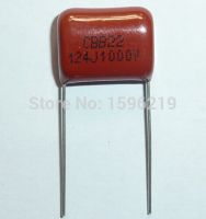 10pcs CBB capacitor 124 1000V 124J 1KV 0.12uF 120nF P15 CBB22 Metallized Polypropylene Film Capacitor