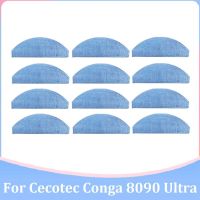 R 12PCS Mop Cloth Washable Mop Rag Cloth Wipe For Cecotec Conga 8090 Ultra Robot Vacuum Cleaner Spare Replacement Parts