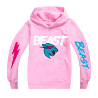 Mr Beast เสื้อกันหนาวมีฮู้ด Lightning,เสื้อสเวตเตอร์มีฮู้ดแขนยาวพิมพ์ลายแมวสำหรับเด็กผู้ชายเด็กผู้หญิงเสื้อกันหนาวลำลอง1210XX