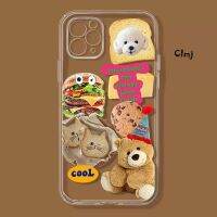 Clmj เคสมือถือลายแมวหมีน่ารักสำหรับ Samsung Galaxy,A13 A53 A52 A14 S22 S23พิเศษพร้อม S21 FE สำหรับ iPhone 14 13 11 12ปลอกซิลิโคน