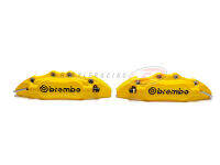 ครอบดิสก์เบรคสำหรับล้อหลัง โลโก้ BREMBO สีเหลือง