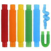 Pop Tubes Squeeze Fidget Girls Educational Autism Sensory Toys Creation for Children Kids Games Adults Stress Reliever Gifts