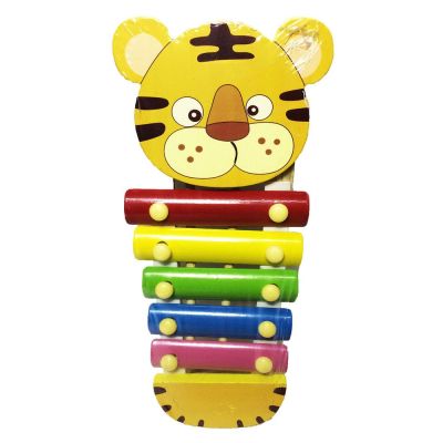🟢 Piano kids ของเล่น เสริมพัฒนาการ สำหรับเด็ก ระนาดดนตรี ของเล่นเปียโน เครื่องดนตรีเด็ก ลายเสือเหลือง Wooden Xylophone Music Instrument Toy (Tiger Bear) มี มอก.