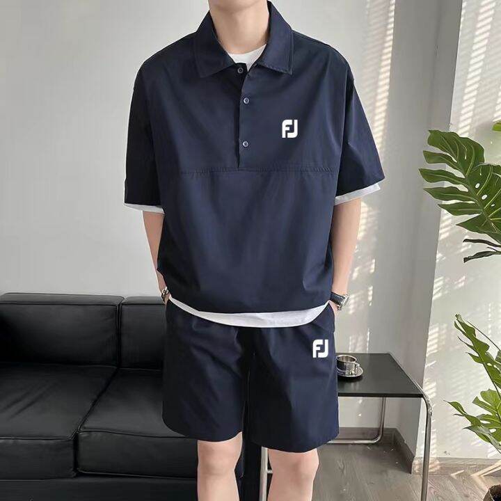 horse-golf-wear-men-t-shirt-2023-golf-short-sleeve-tee-golf-shorts-suit-mens-golf-wear-summer-golf-suit-polo-tennis-suit-acce-towels