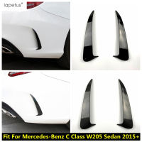 รถด้านหลังกันชนสปอยเลอร์ Air Vent Fender สำหรับ -Benz C Class W205ซีดาน2015-2020สีดำอุปกรณ์เสริมภายนอก