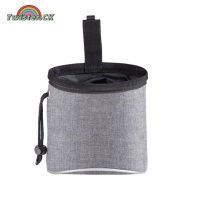 Portable Dog Treat Pouch With Drawstring Design Hand Free Reflective Food Dispenser For Pet Training (14.5 x 15 Cm)