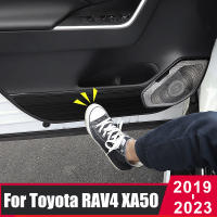 สำหรับโตโยต้า RAV4 RAV 4 2019 2020 2021 2022 2023 XA50สแตนเลสภายในรถแผงป้องกันประตูต่อต้านเตะ Pad อุปกรณ์เสริมฝาครอบ