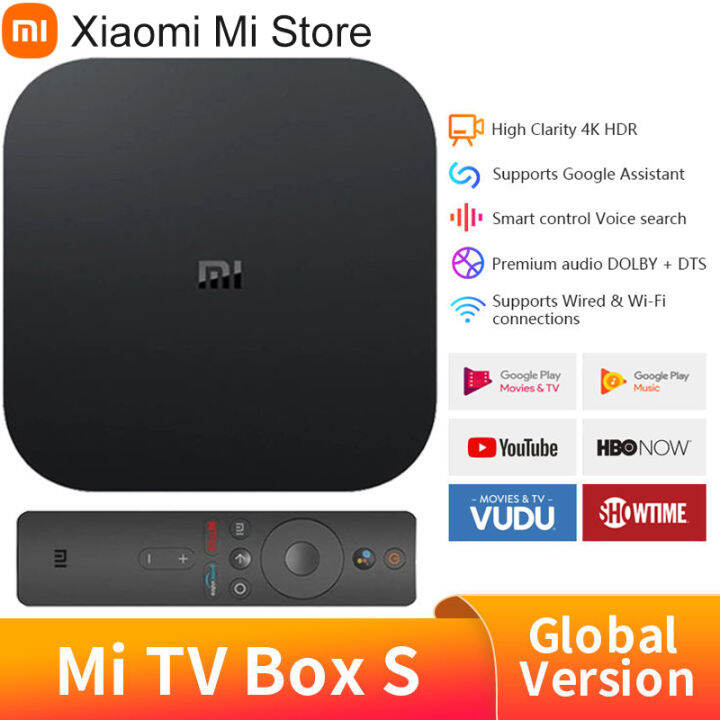 Original Global Xiaomi Mi TV Box S 4K HDR Android TV 8.1 Ultra HD 2G 8G  WIFI Google Cast Netflix Set top Mi Box 4 Media Player - Price history &  Review