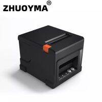 ZHUOYMA เครื่องพิมพ์80เครื่องพิมพ์ใบเสร็จเทอร์เน็ตเครื่องพิมพ์ USB POS โดยมีตัวตัดอัตโนมัติใช้กล่องใส่เงินบลูทูธ