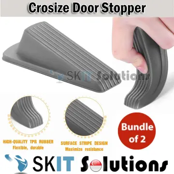 Home Premium Door Stopper Heavy Duty Flexible Rubber Stop Wedge Works 1  piece