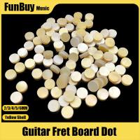 ‘【；】 20Pcs Acoustic Guitar Bass Electric Guitar Ukulele Fingerboard Inlay Dots Decal Markers Decal Yellow Shell 2/3/4/5/6Mm