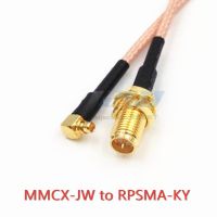 Mmcx-J ตัวผู้โค้งไปยัง Sma-K-J สำหรับท่านชายหญิงสาย Rg316สายพ่วง Sma ไปเป็น Mmcx