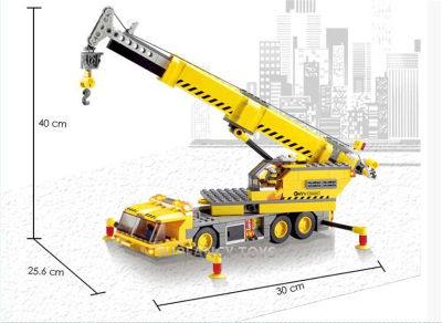 380Pcs City Crane Truck Engineering Vehicle Car DIY Construction Building Blocks Assembly Bricks Educational Toys for Children