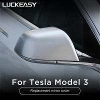 สำหรับ Tesla รุ่น3อุปกรณ์เสริมสำหรับดัดแปลงภายนอก Model3 2023ผ้าคลุมกระจกมองหลังอะไหล่รถยนต์และเลนส์ป้องกันแสงสะท้อน