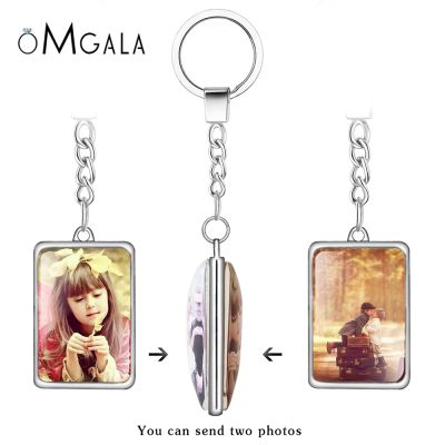 【CW】۞☄❖  Personalized Sides Calendar keychain Custom Baby Photo Gifts Car Holder Chains