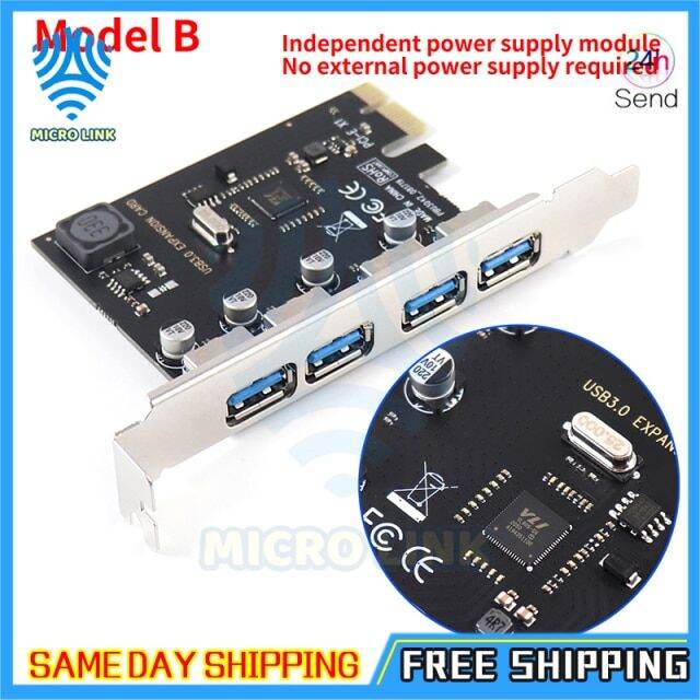 4 Port Usb 3.0 Pcie Expansion Card Pci Express Pcie Usb 3.0 Hub