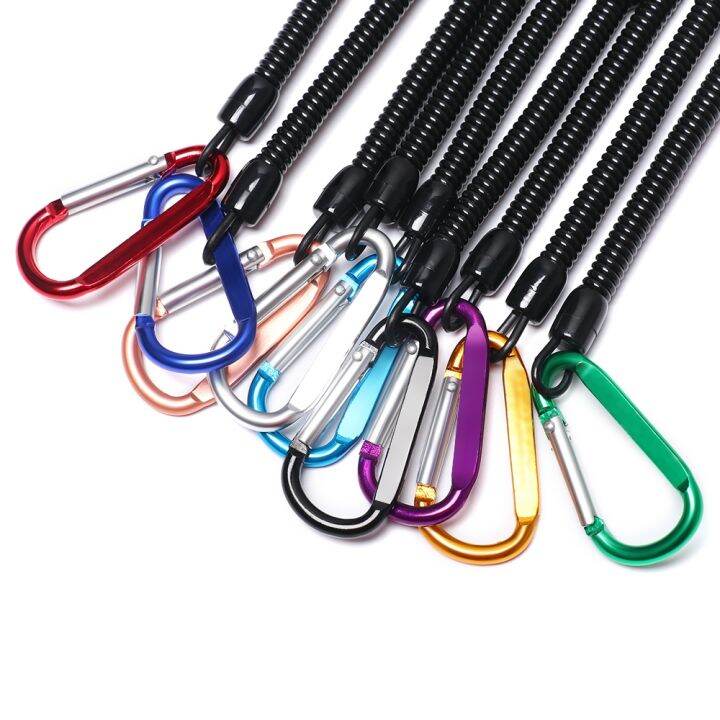 1pc-tactical-retractable-elastic-rope-security-hiking-camping-anti-lost-keychain-fishing-lanyards-outdoor