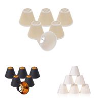 6Pcs Lamp Shade Linen Fabric Lamp Cover For Chandeliers Lights Table Floor Wall Lamps Ceiling Lamp Replacement