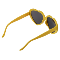 2X Fashion Funny Summer Love Heart Shape Sunglasses Yellow