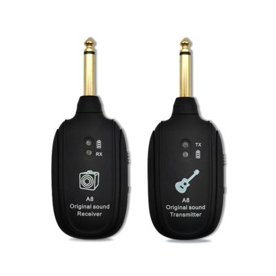 A8 UHF Wireless System Guitar Pickup Audio Transmitter Receiver for Electric Guitar Bass Violin Parts Guitar Bass Accessories