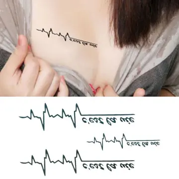 image ekg with heart tracing - Yahoo Search Results | Realistic temporary  tattoos, Heartbeat tattoo, Temporary tattoos