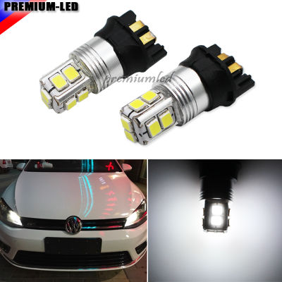Xenon White Canbus 10-SMD PW24W PWY24W LED Bulbs For Audi BMW Peugeot Volvo VW Turn Signal Lights or Daytime Running Lamps,12V