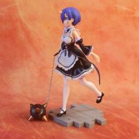 22Cm Anime Re:Life In A Different World From Zero Rem Action Figure Model Face Change Maid Outfit Tray Meteor Hammer Decoration