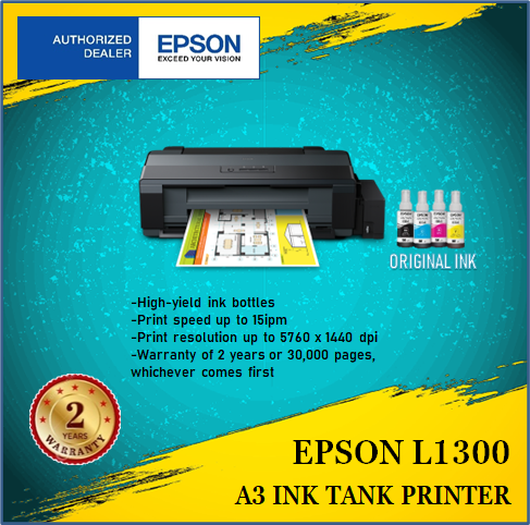 Epson L1300 A3 Ink Tank Printer ( HIGH VOLUME A3+ PRINTING ) | Lazada