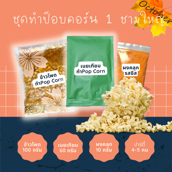 ชุดทำป๊อบคอร์น-pop-corn-ชุดทำข้าวโพดคั่ว-ป๊อบคอร์น-เนย-ผงเขย่า-ผงคลุก