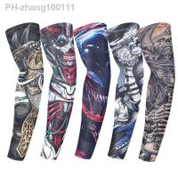 2PCS Breathable UV Protective Tattoo Arm Sleeve Driving Running Vissen Fietsen Mouwen Basketball Cover Skull Fishing Arm Sleeves