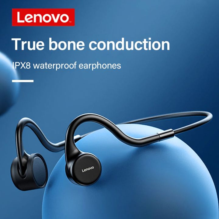 lenovo-หูฟังกับมิ๊กโฟนดำน้ำ-x5-ipx8หูฟังส่งเสียงผ่านกระดูกกันน้ำได้มีที่เก็บข้อมูลในตัวเครื่องเล่นเพลง-mp3-8g