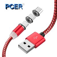 PCER Kepala Magnetik Kabel Data Ponsel Kawat Micro USB Tipe C Kabel Ponsel Kabel USB3.0 3 In 1