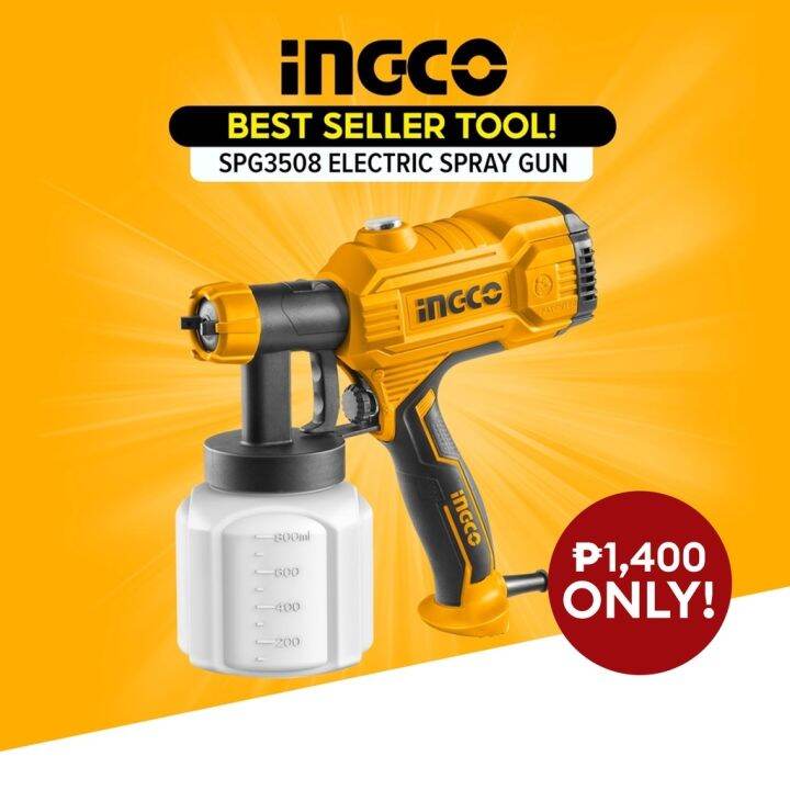 Ingco SPG3508 Industrial HVLP Electric Spray Paint Gun Total Power 450W