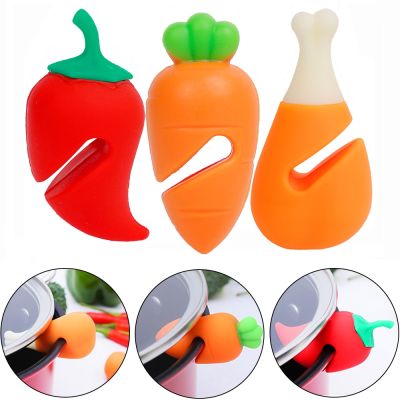 【jw】✜  Silicone Pot Lid Holder Anti-spill Rack Heat-resistant Anti-Overflow Stoppers Cover Lifter Durable Gadgets