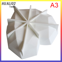 HUALI02 3D รักรูปร่างหัวใจเพชรแม่พิมพ์ซิลิโคนแม่พิมพ์ขนมหวานเค้กมูสสำหรับอบขนม