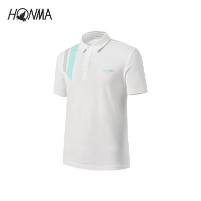 HONMA2021 new golf mens short-sleeved Polo shoulder hit color moisture absorption breathable refreshing sports comfort golf