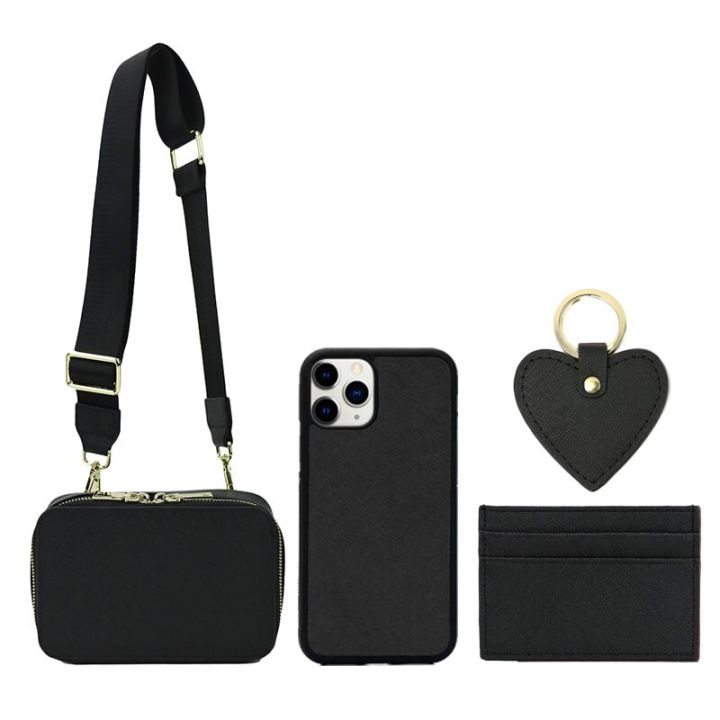 2021-new-customized-saffiano-leather-bag-women-camera-bag-fashion-cardholder-leather-phone-case-key-chain-gift
