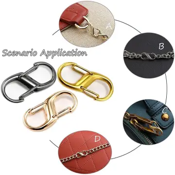  beyondy 10pcs Chain Bag Adjustment Buckle, Chain Shortener For  Thin Necklace, Chain Strap