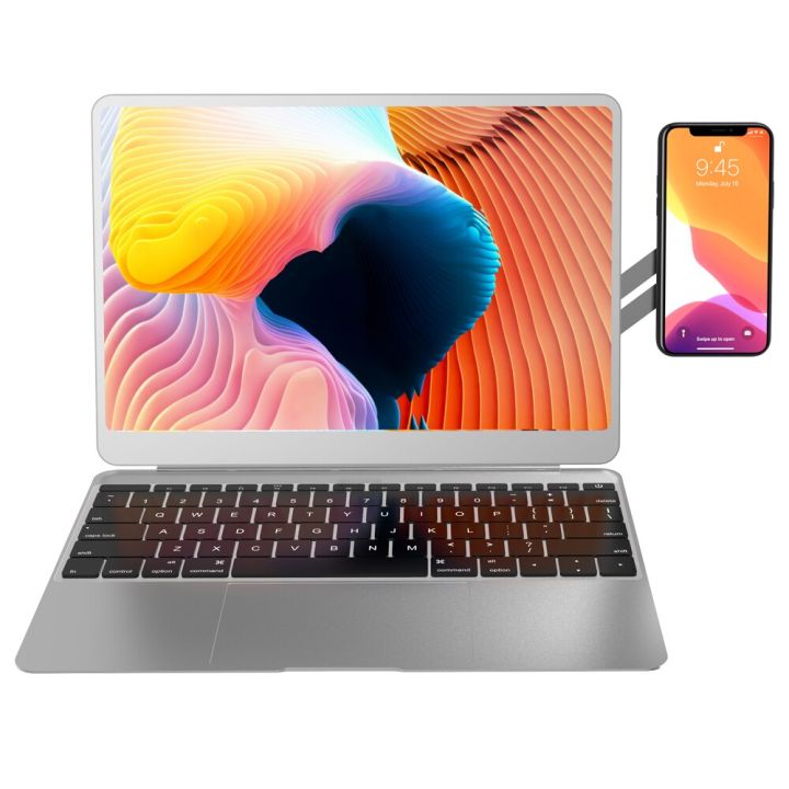 yingke-2-in-1ขยายได้-lapotebook-ที่จับสำหรับ-iphone-xs-สนับสนุนโทรศัพท์สำหรับ-macbook-air-อุปกรณ์เสริมแบบโปร