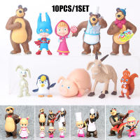 10pcs Masha and Bear Model Anime Figurine Collectibles Cute Car Interior CakeFansMasha and Bear Model3-7cmAnime Figurine Collectibles Cute Car Interior Cake Top DecorCute