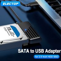 ELECTOP SATA to USB 3.0 Adapter Cable USB A Type-C adaptador for 2.5 Inch HDD SSD External Hard Drive SATA III Reader Converter