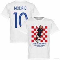 xzx 180305   Copa Do Mundo Croácia Camiseta T SHIRT Fãs Tee Modric Casual Manga Curta Redonda Pescoço Streetwear Plus Size