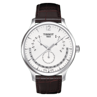 Tissot Tradition Perpetual Calendar ทิสโซต์ เทรดิชั่น สีเงิน T0636371603700 นาฬิกาผู้ชาย