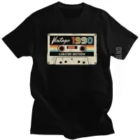 Classic Vintage Made In 1990 T Shirt Men 30Th Birthday Gift Retro Cassette Tshirt Cotton Tee Shirt Anniversary For