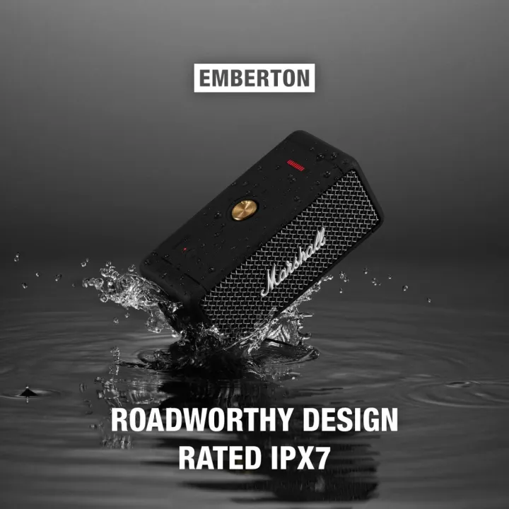 speaker/Portable/bass/ Marshall Emberton Portable Speaker Black Black