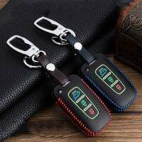 dvvbgfrdt Hand sewing Luminous Leather Cover Smart Key Case For KIA Sportage Forte For Hyundai Solaris HB20 Veloster SR IX35 Accessories