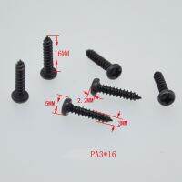 ∈☍◄ 10pcs/lot Speaker-specific fixing screw PA3X16 round head self-tapping Multi-purpose screw connector Black