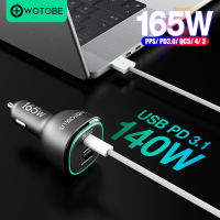 WOTOBEUS 3-Port Car Charger 140W USB C PD3.1 Fast Chargeing PD 100W PPS 65W 45W QC5สำหรับ 14 Galaxy S22 Xiaomi