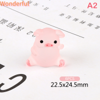 ?【Lowest price】Wonderful 6ชิ้นมินิเรซินรูปการ์ตูนหมูย่อส่วนขนาดงานประดิษฐ์ทำมือสมุดภาพงานฝีมืออุปกรณ์ตกแต่งบ้าน